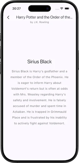 Comprehensive character profiles
